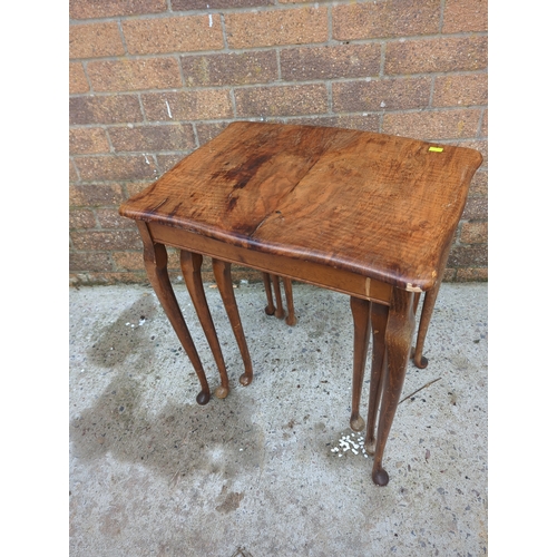 428 - Set of Three Oak Nesting Tables