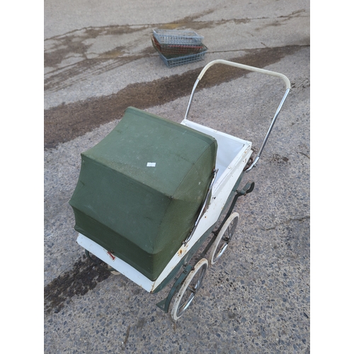 67 - Vintage Green Children's Pram