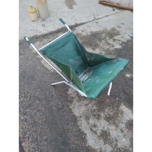 73 - Folding Garden Wheelbarrow with Green Mesh