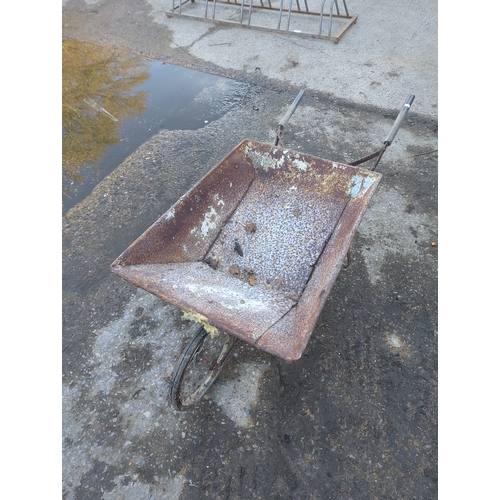 75 - Vintage Metal Wheelbarrow