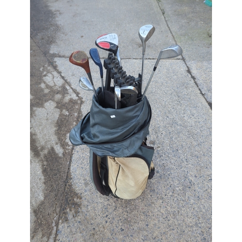 84 - Lot of Golf Clubs with Bag