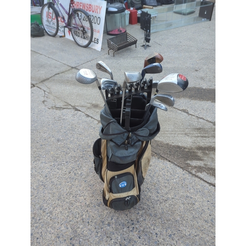 84 - Lot of Golf Clubs with Bag