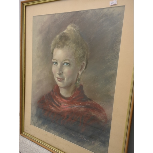Framed Pastel Portrait Signed 'Robert Sherpe 85'