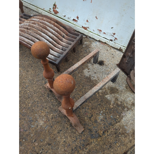 104 - Lot of Decorative Iron Fireplaces and Stands