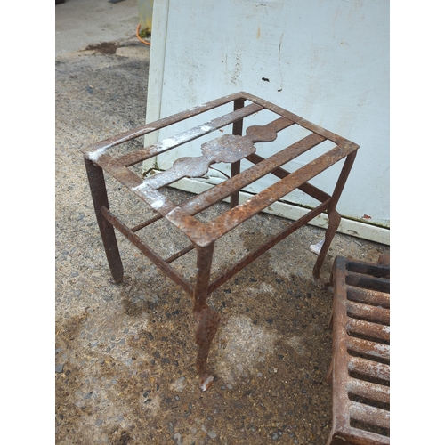 104 - Lot of Decorative Iron Fireplaces and Stands