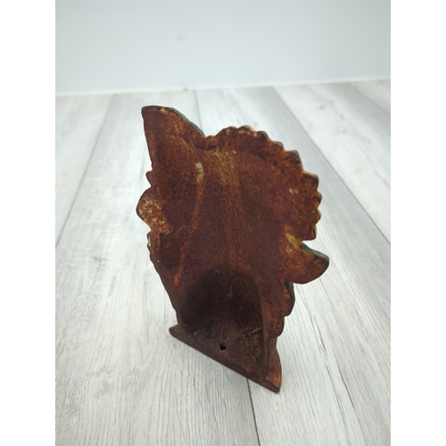 111 - Decorative Sunflower Cast Iron Doorstop