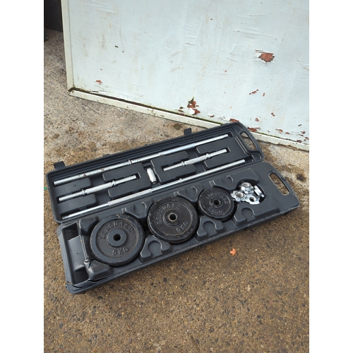 140 - Lonsdale Dumbbell Set with Case