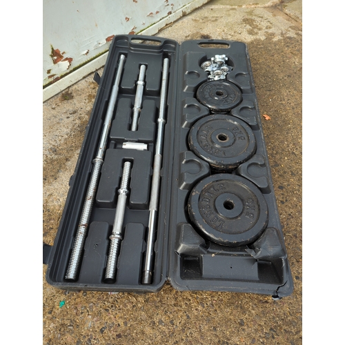 140 - Lonsdale Dumbbell Set with Case