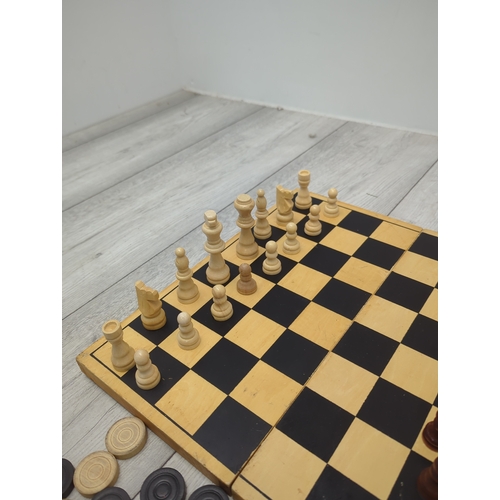 Multi-game Chess and Checkers Set with Board
