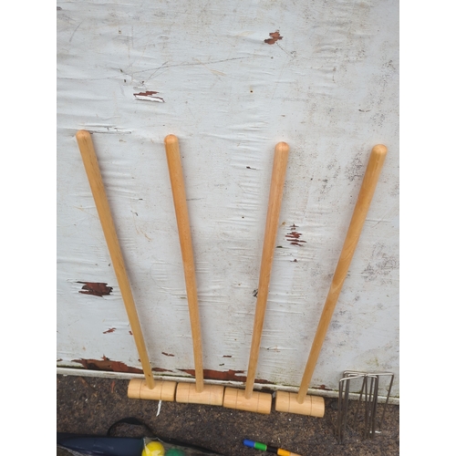 25 - Bundle of Croquet Set Equipment