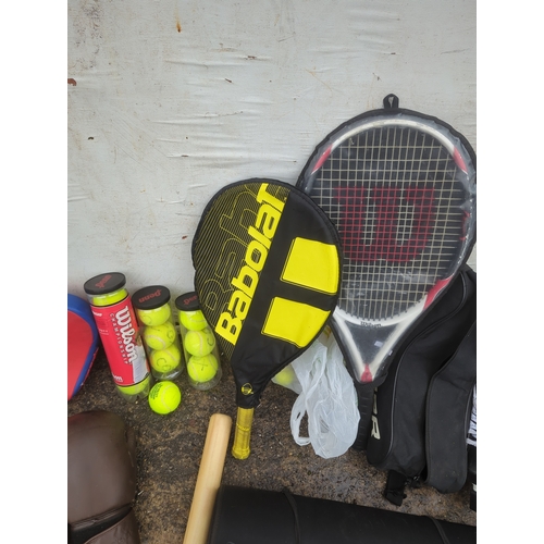 26 - Selection of Sporting Equipment including Wilson Tennis Balls