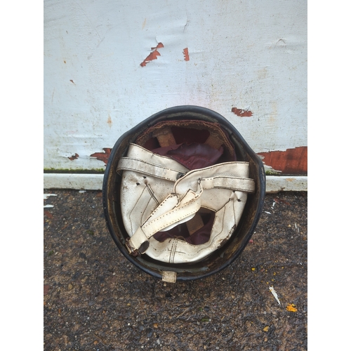 31 - Vintage Red and White Stadium Motorcycle Helmet