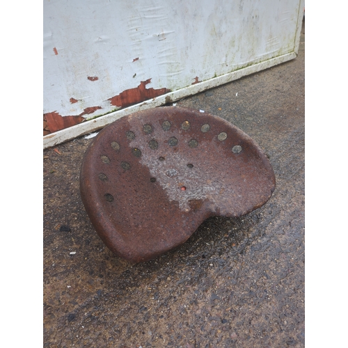32 - Vintage Metal Tractor Seat