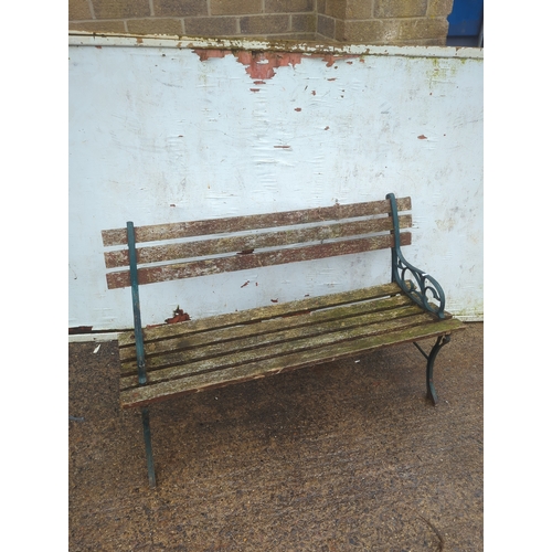 43 - Outdoor Metal and Wood Bench
