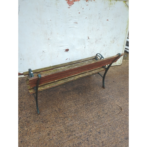 43 - Outdoor Metal and Wood Bench