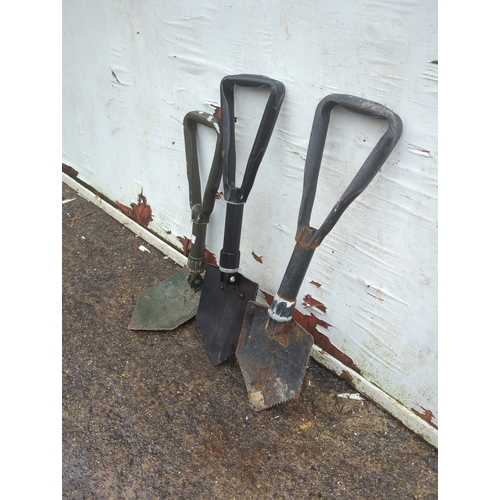 48 - Lot of 3 Folding Shovels