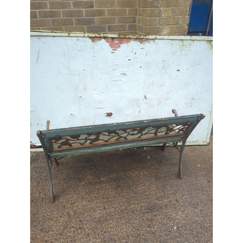 59 - Rustic Metal and Wooden Garden Bench