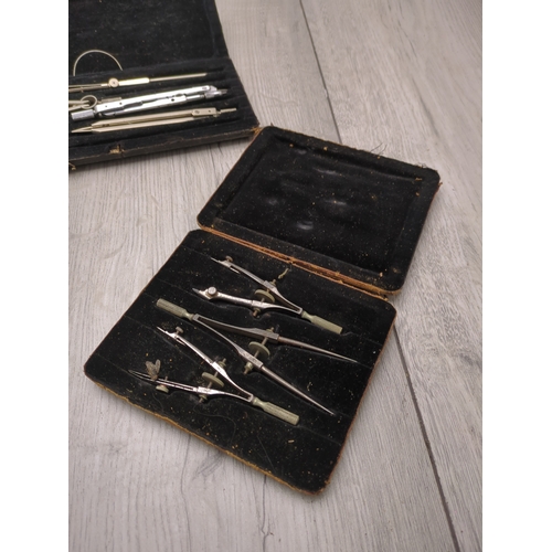 Lot of 3 Drawing Instrument Sets