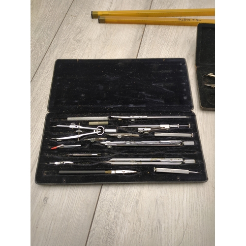 Lot of 3 Drawing Instrument Sets