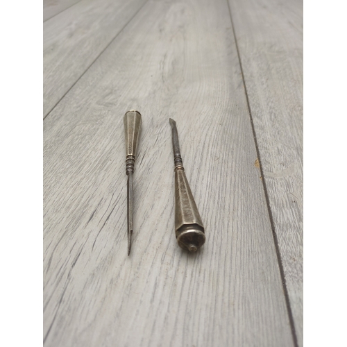 Lot of 2 Silver Hallmarked Screwdrivers