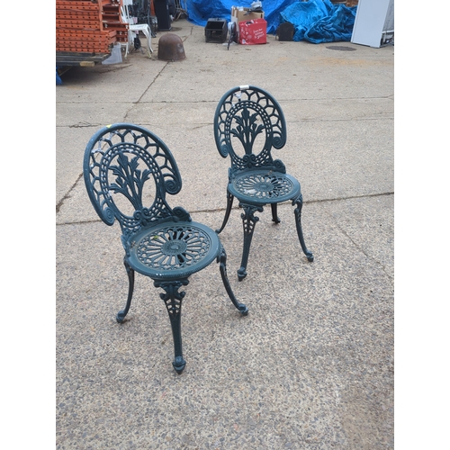 13 - Lot of 2 Cast Iron Garden Chairs