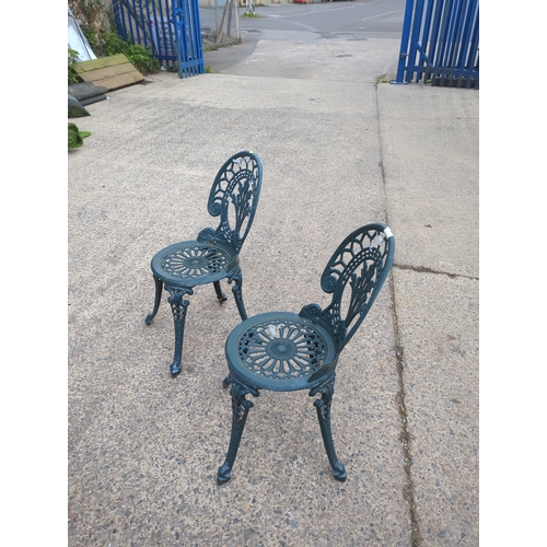 13 - Lot of 2 Cast Iron Garden Chairs