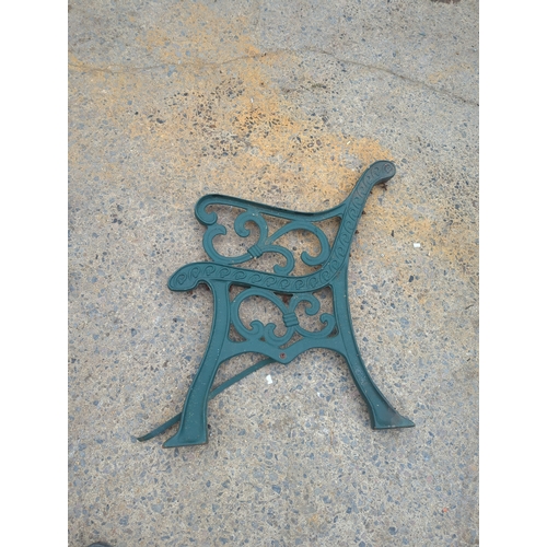 19 - Lot of 2 Cast Iron Bench Ends