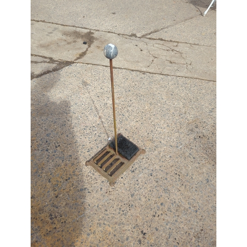 31 - Cast Iron Boot Scraper with Metal Handle