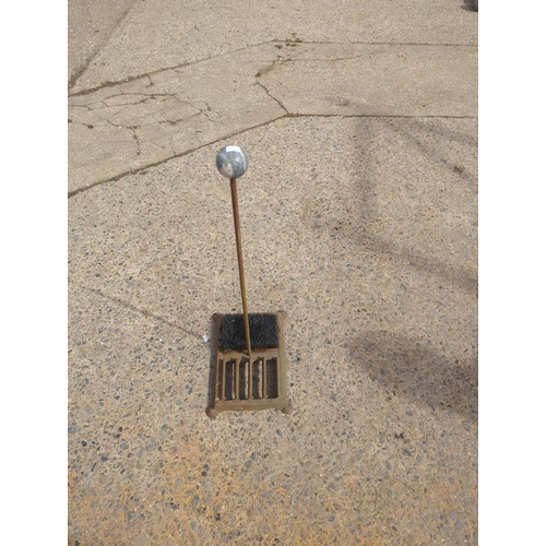 31 - Cast Iron Boot Scraper with Metal Handle