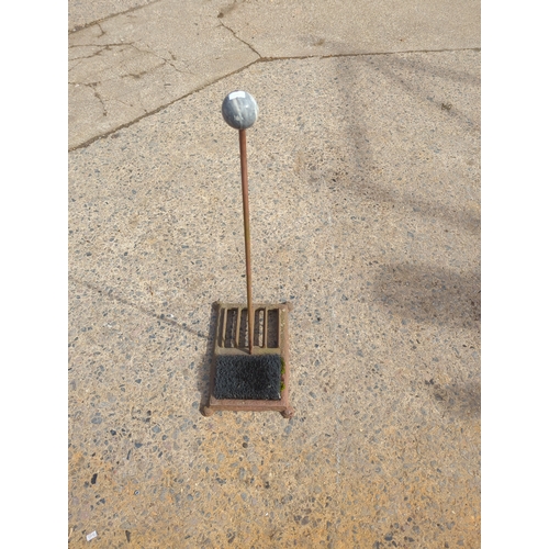31 - Cast Iron Boot Scraper with Metal Handle