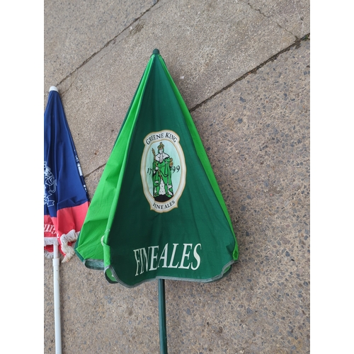 9 - Lot of 2 Beer Branded Parasols