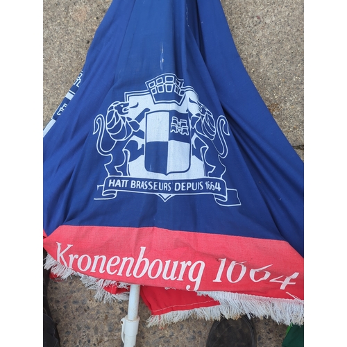 9 - Lot of 2 Beer Branded Parasols