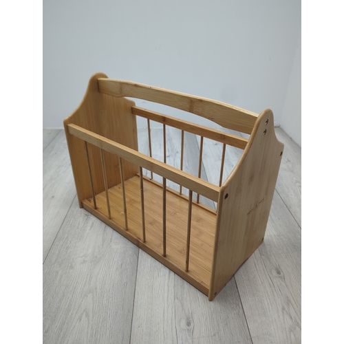400 - Maison & White Bamboo Magazine Rack