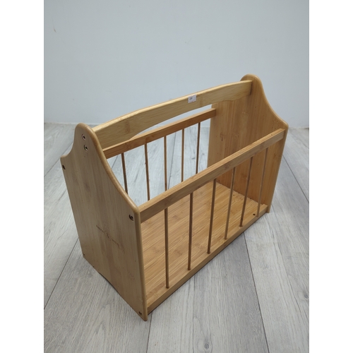 400 - Maison & White Bamboo Magazine Rack