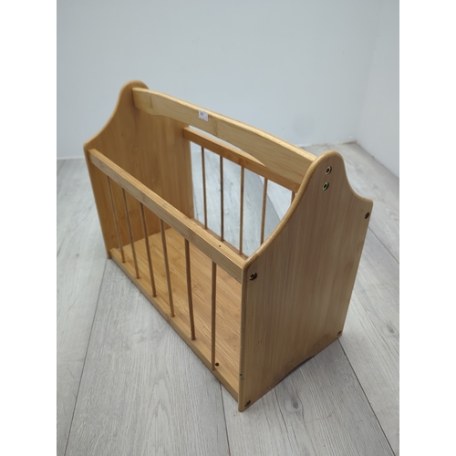 400 - Maison & White Bamboo Magazine Rack
