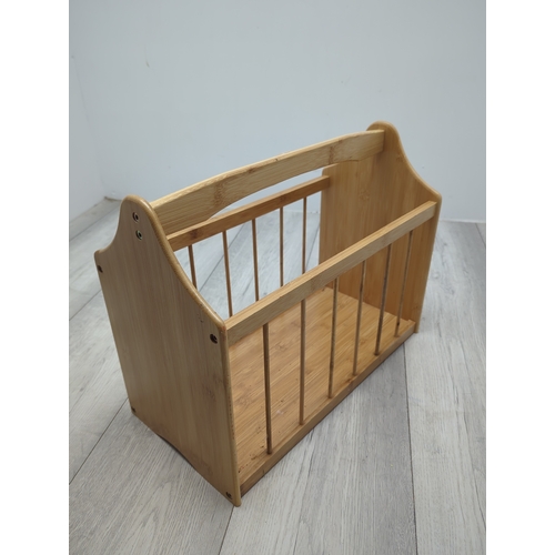 400 - Maison & White Bamboo Magazine Rack