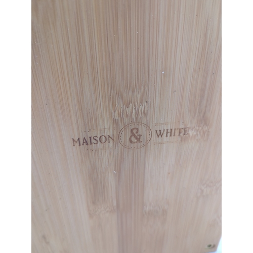 400 - Maison & White Bamboo Magazine Rack