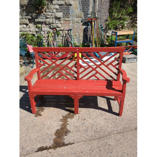 365 - Red Outdoor Bench