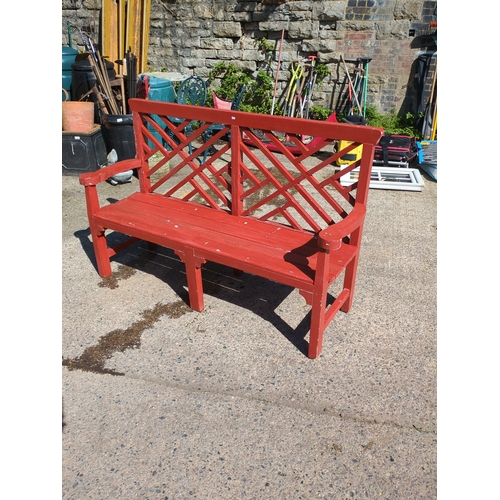 365 - Red Outdoor Bench
