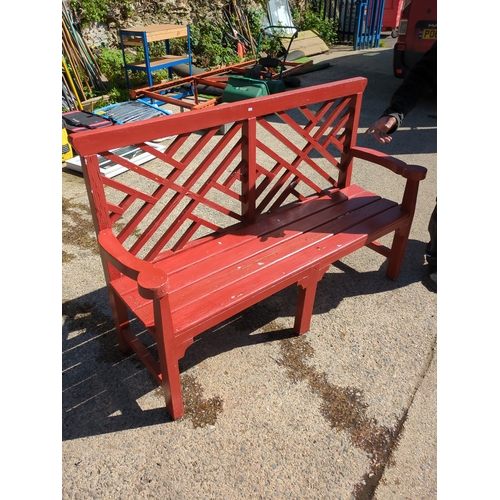 365 - Red Outdoor Bench