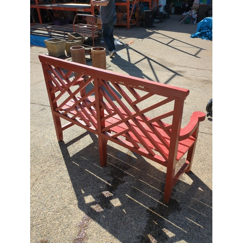 365 - Red Outdoor Bench