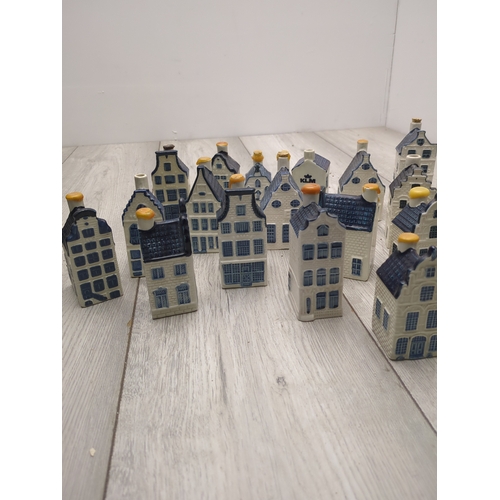 2090 - Lot of Blue Delft Houses from Henkes and KLM