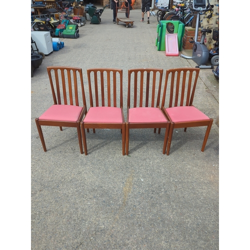 411 - Meredew Dining Chairs with Pink Upholstery - Set of 4