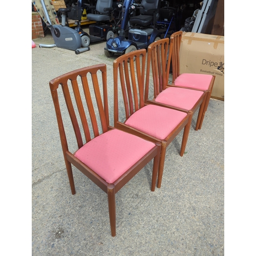 411 - Meredew Dining Chairs with Pink Upholstery - Set of 4