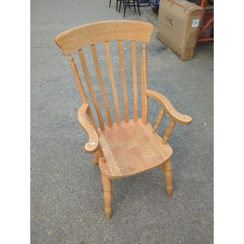 414 - Oak Spindle Back Armchair