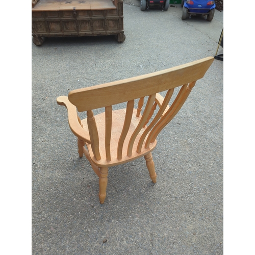414 - Oak Spindle Back Armchair