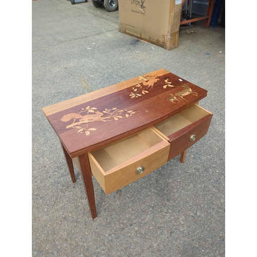 416 - Mahogany Inlaid Side Table with Drawers