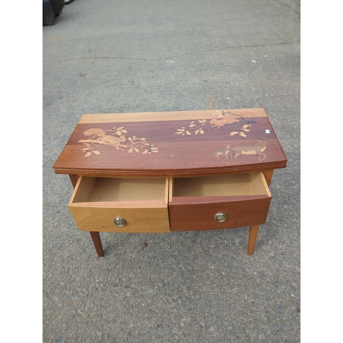 416 - Mahogany Inlaid Side Table with Drawers