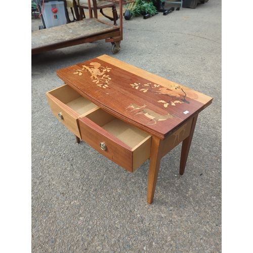 416 - Mahogany Inlaid Side Table with Drawers