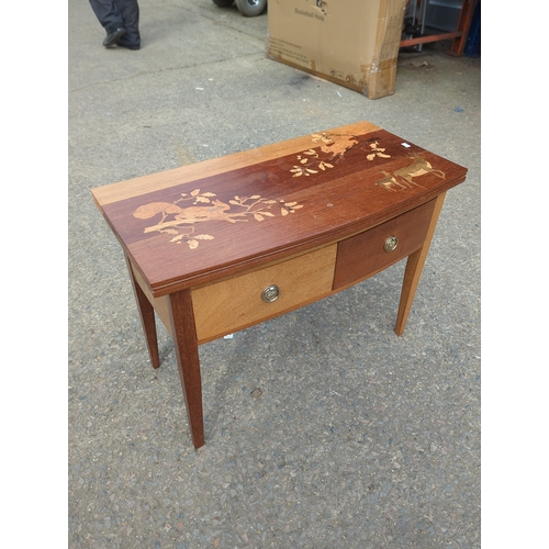 416 - Mahogany Inlaid Side Table with Drawers